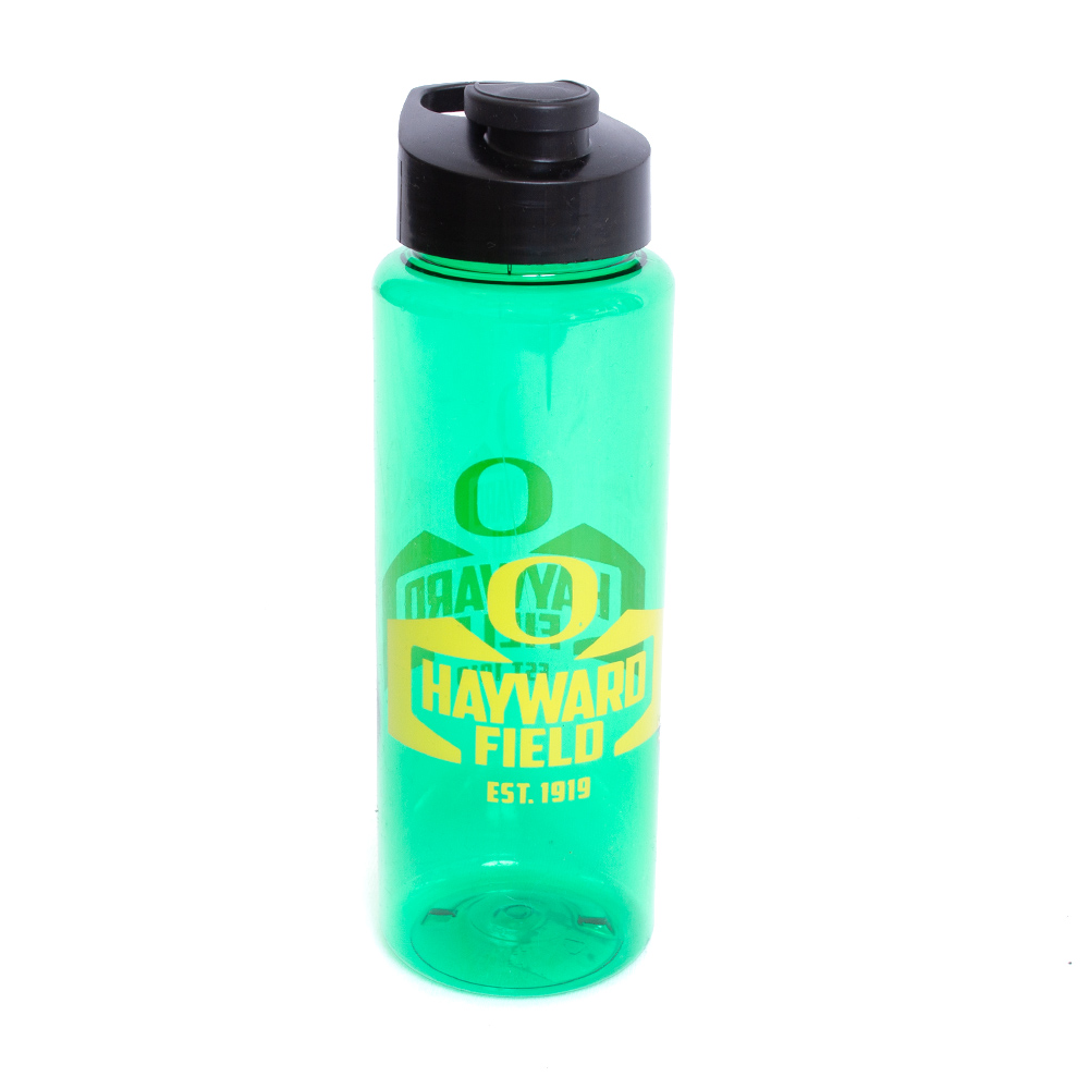 Classic Oregon O, MCM Group, Green, Water Bottles, Plastic, Home & Auto, Track & Field, Hayward Field, Guzzler, Transparent, 32 ounce, 826233